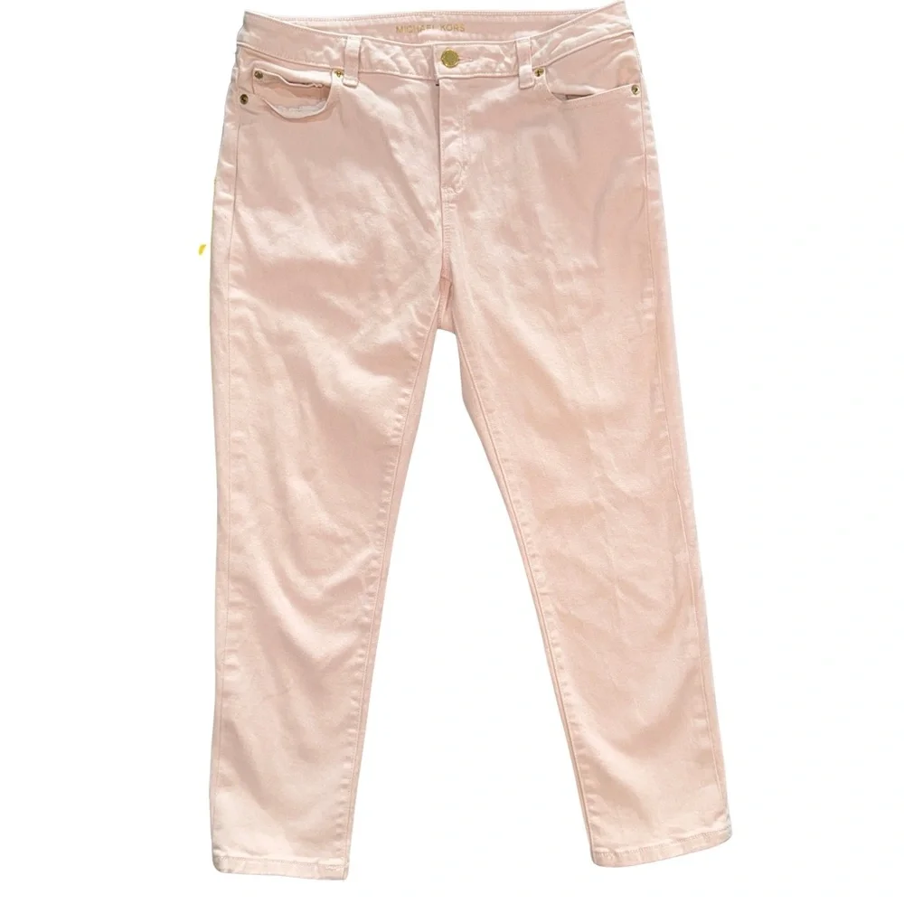 Michael Kors Blush Izzy Cropped Skinny Jeans - Picture 1 of 7